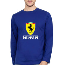 Load image into Gallery viewer, Ferrari Full Sleeves T-Shirt for Men-Royal Blue-Ektarfa.online
