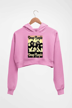 Load image into Gallery viewer, Deep Purple Crop HOODIE FOR WOMEN-Light Baby Pink-Ektarfa.online

