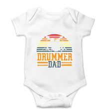 Load image into Gallery viewer, Drummer Dad Kids Romper For Baby Boy/Girl-0-5 Months(18 Inches)-White-Ektarfa.online
