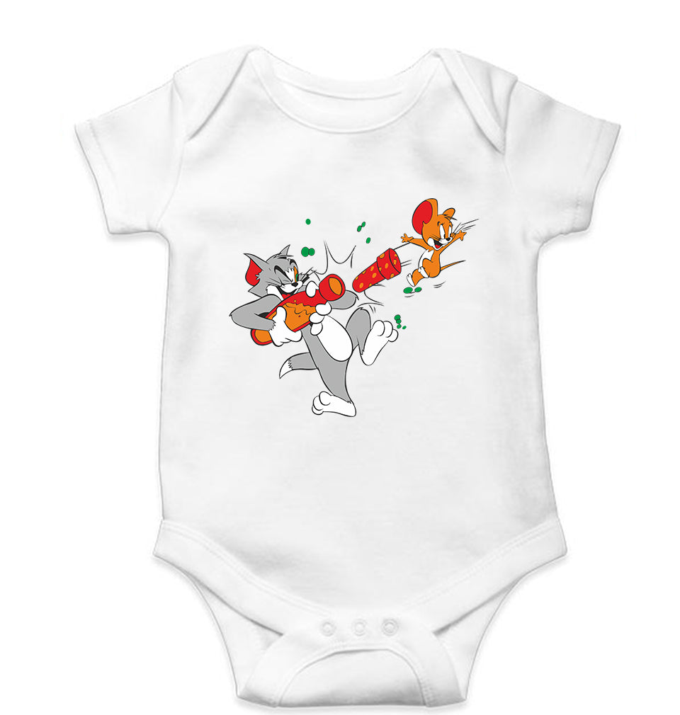 Tom and Jerry Kids Romper For Baby Boy/Girl-White-Ektarfa.online
