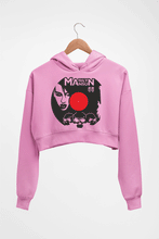 Load image into Gallery viewer, Marilyn Manson Crop HOODIE FOR WOMEN-Light Baby Pink-Ektarfa.online
