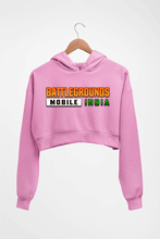 Load image into Gallery viewer, Battlegrounds Mobile India (BGMI) Crop HOODIE FOR WOMEN-Light baby pink-Ektarfa.online

