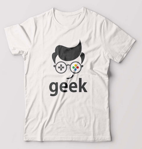 Geek T-Shirt for Men-White-Ektarfa.online