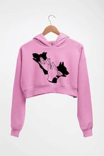 Load image into Gallery viewer, Dog Crop HOODIE FOR WOMEN-Light Baby Pink-Ektarfa.online
