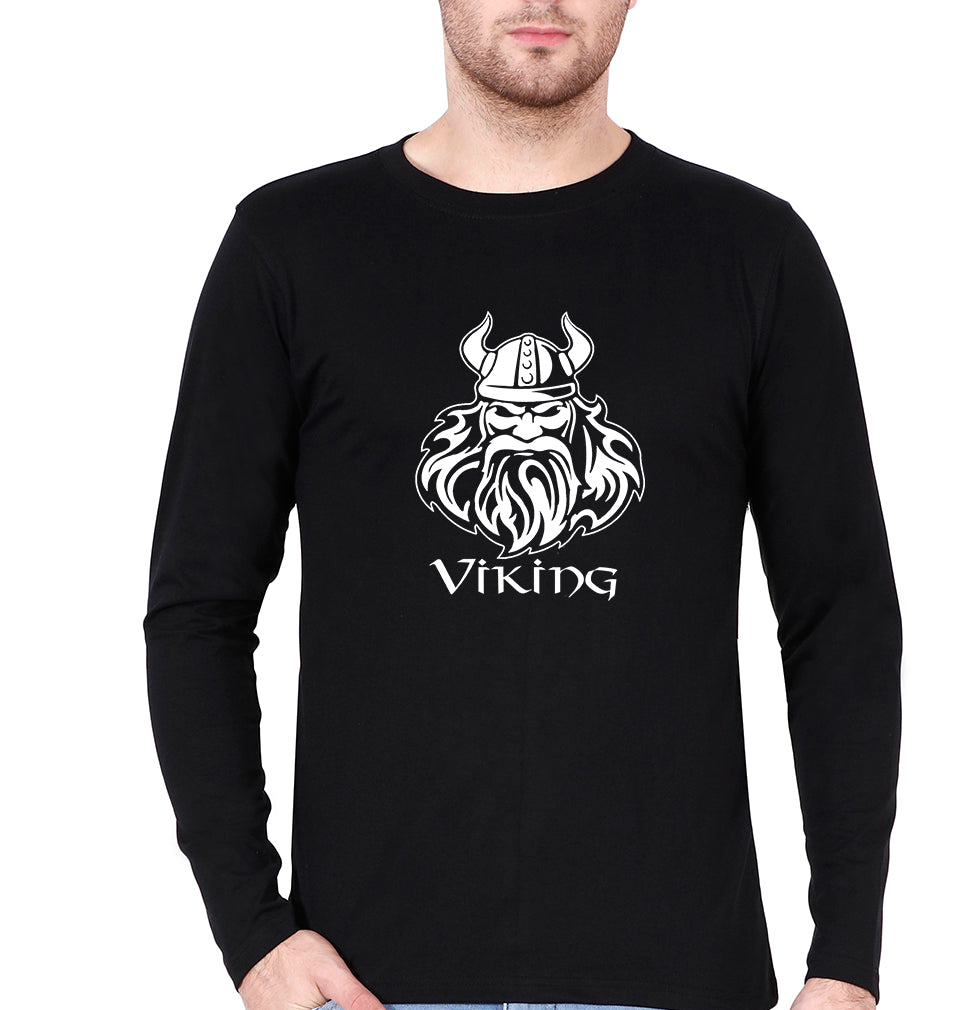 Viking Full Sleeves T-Shirt for Men-Black-Ektarfa.online