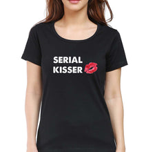 Load image into Gallery viewer, Serial Kisser T-Shirt for Women-Black-Ektarfa.online

