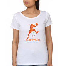 Load image into Gallery viewer, NBA Basketball T-Shirt for Women-White-Ektarfa.online
