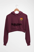 Load image into Gallery viewer, Barcelona Crop HOODIE FOR WOMEN-Maroon-Ektarfa.online
