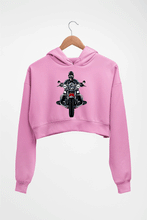 Load image into Gallery viewer, Biker Crop HOODIE FOR WOMEN-Light Baby Pink-Ektarfa.online
