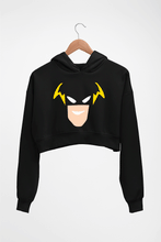 Load image into Gallery viewer, Flash Superhero Crop HOODIE FOR WOMEN-Black-Ektarfa.online
