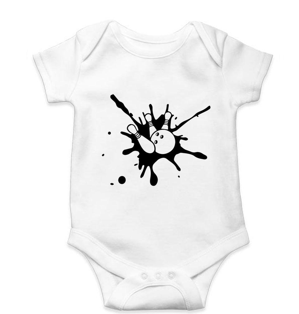 Bowling Kids Romper For Baby Boy/Girl-White-Ektarfa.online