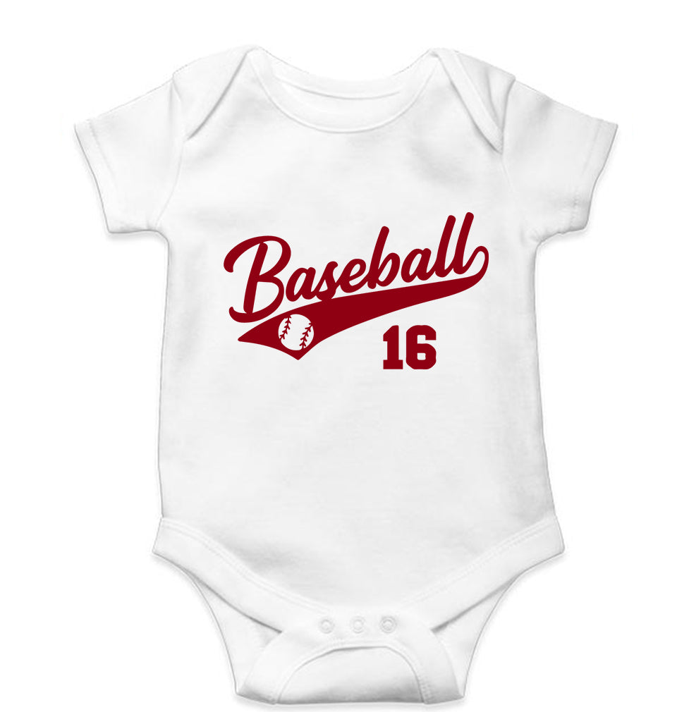 Baseball Kids Romper Kids Romper For Baby Boy/Girl-0-5 Months(18 Inches)-White-Ektarfa.online