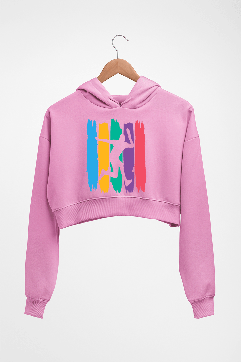 Table Tennis (TT) Crop HOODIE FOR WOMEN-Light Baby Pink-Ektarfa.online