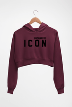 Load image into Gallery viewer, DSQUARED2 - ICON Crop HOODIE FOR WOMEN-Maroon-Ektarfa.online
