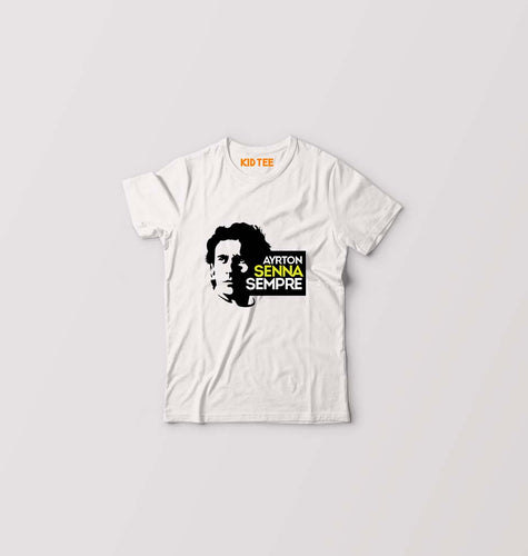 Ayrton Senna Kids T-Shirt for Boy/Girl-White-Ektarfa.online