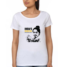 Load image into Gallery viewer, Chanu Saikhom Mirabai T-Shirt for Women-White-Ektarfa.online
