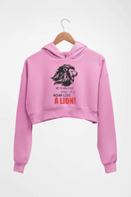 Load image into Gallery viewer, Lion Crop HOODIE FOR WOMEN-Light Baby pink-Ektarfa.online
