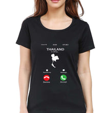 Load image into Gallery viewer, Thailand Calling T-Shirt for Women-Black-Ektarfa.online
