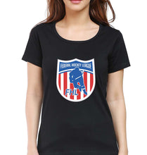 Load image into Gallery viewer, Federal Hockey League T-Shirt for Women-Black-Ektarfa.online
