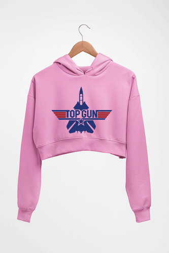 Top Gun Crop HOODIE FOR WOMEN-Light Baby Pink-Ektarfa.online
