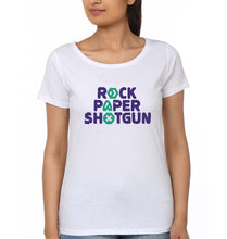 Load image into Gallery viewer, Rock Paper Shotgun T-Shirt for Women-White-Ektarfa.online
