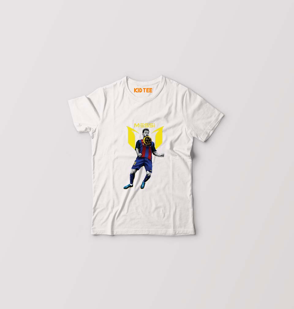 Messi Kids T-Shirt for Boy/Girl-White-Ektarfa.online