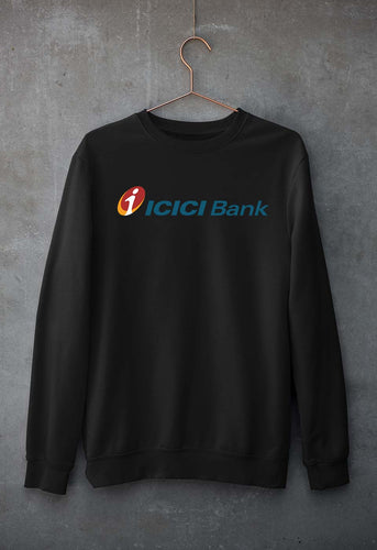 ICICI Bank Unisex Sweatshirt for Men/Women-Black-Ektarfa.online