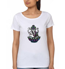 Load image into Gallery viewer, Psychedelic Ganesha T-Shirt for Women-White-Ektarfa.online
