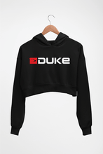 Load image into Gallery viewer, Duke Crop HOODIE FOR WOMEN-Black-Ektarfa.online
