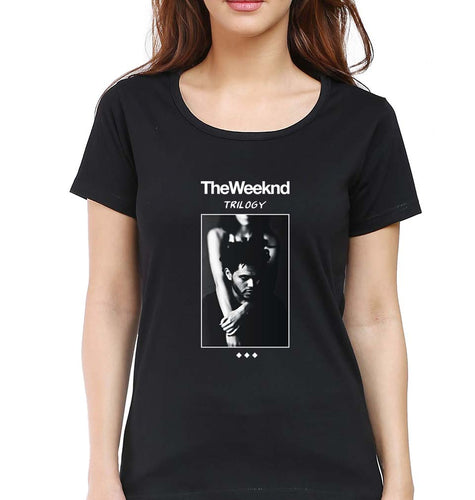 The Weeknd Trilogy T-Shirt for Women-Black-Ektarfa.online