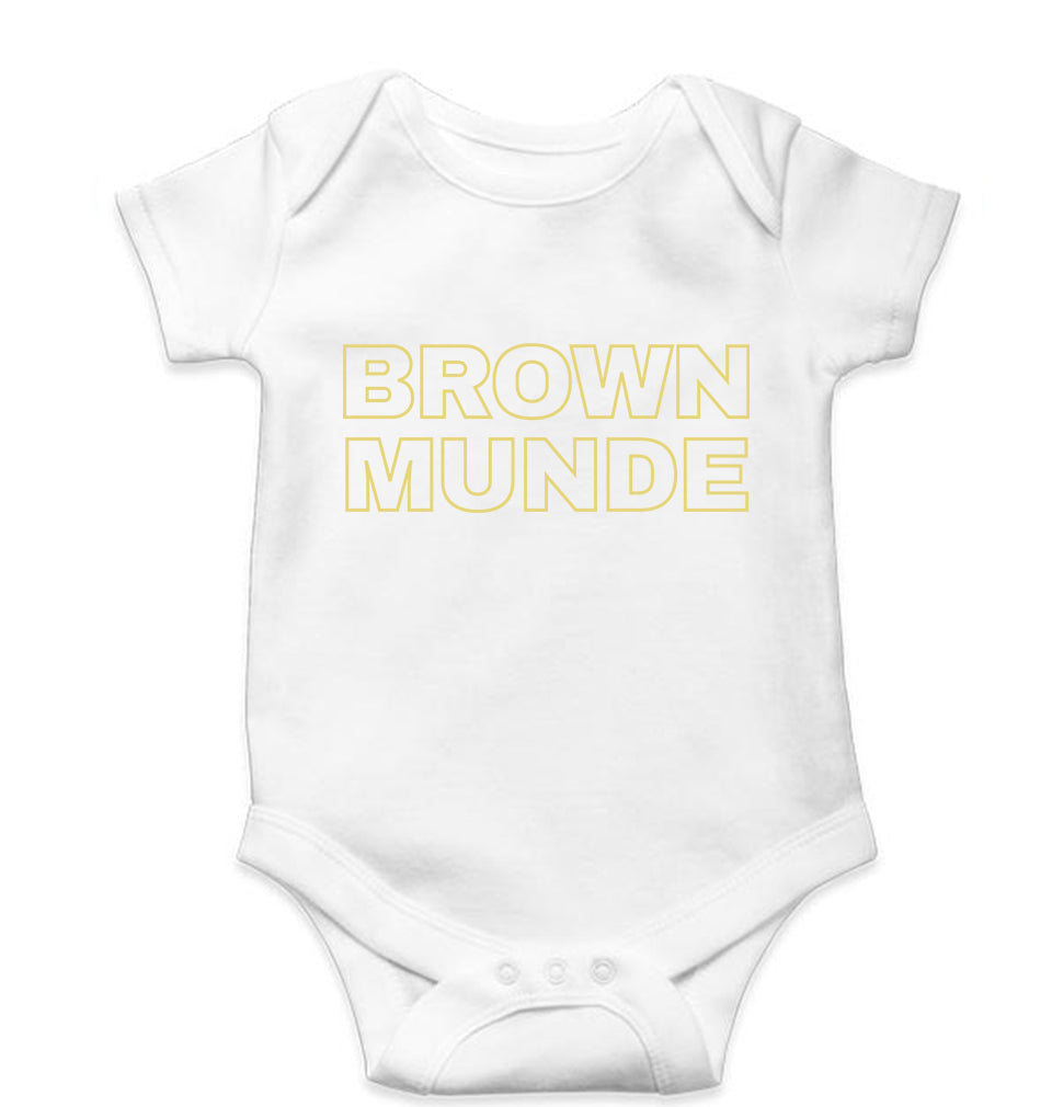 BROWN MUNDE Kids Romper For Baby Boy/Girl-0-5 Months(18 Inches)-White-Ektarfa.online