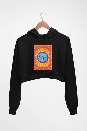 Psychedelic Crop HOODIE FOR WOMEN-Black-Ektarfa.online