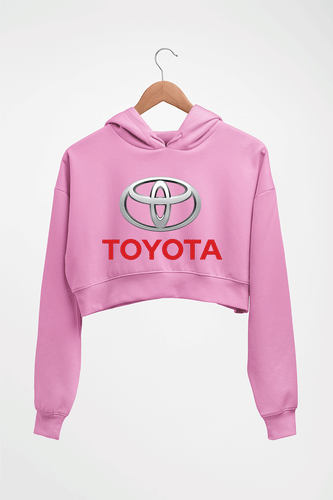 Toyota Crop HOODIE FOR WOMEN-Light Baby Pink-Ektarfa.online
