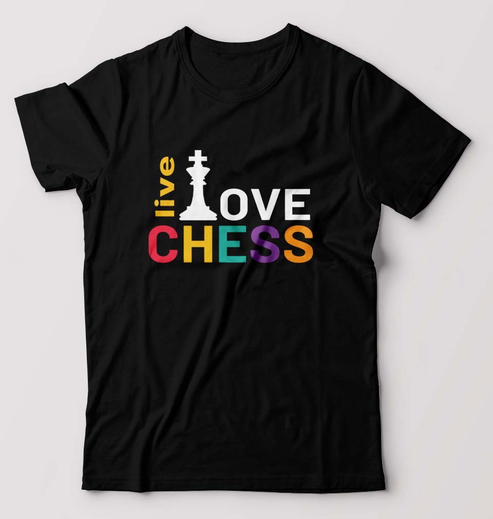 Chess Love T-Shirt for Men-Black-Ektarfa.online