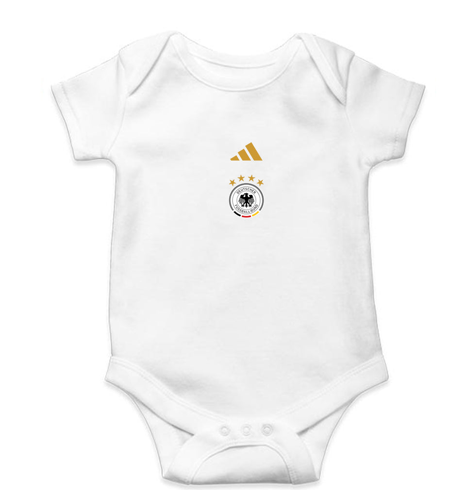 Germany Football Kids Romper For Baby Boy/Girl-0-5 Months(18 Inches)-White-Ektarfa.online