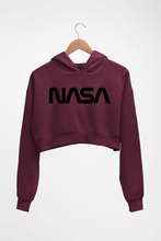 Load image into Gallery viewer, NASA Crop HOODIE FOR WOMEN-Maroon-Ektarfa.online
