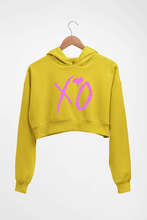 Load image into Gallery viewer, The Weeknd XO Crop HOODIE FOR WOMEN-Mustard Yellow-Ektarfa.online

