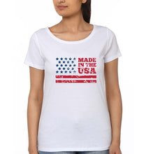 Load image into Gallery viewer, USA America T-Shirt for Women-White-Ektarfa.online
