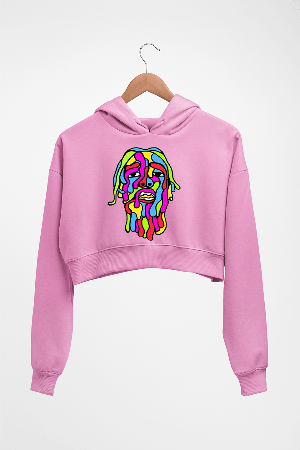Asap Rocky Crop HOODIE FOR WOMEN-Light Baby Pink-Ektarfa.online
