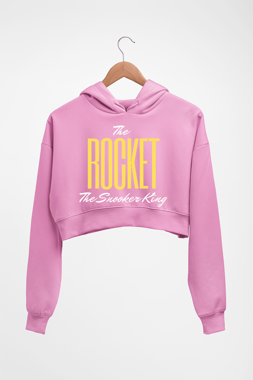 Rocket Snooker King Crop HOODIE FOR WOMEN-Light Baby Pink-Ektarfa.online