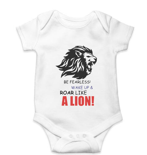 Lion Kids Romper For Baby Boy/Girl-White-Ektarfa.online