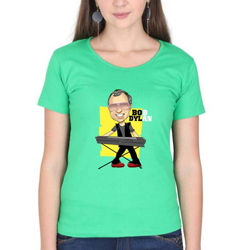 Bob Dylan T-Shirt for Women-flag green-Ektarfa.online