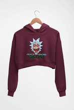 Load image into Gallery viewer, Rick and Morty Crop HOODIE FOR WOMEN-Maroon-Ektarfa.online
