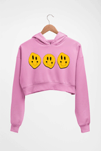 Load image into Gallery viewer, Smiley Crop HOODIE FOR WOMEN-Light Baby Pink-Ektarfa.online
