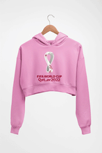 Load image into Gallery viewer, FIFA World Cup Qatar 2022 Crop HOODIE FOR WOMEN-Light Baby Pink-Ektarfa.online

