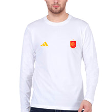 Load image into Gallery viewer, Spain Football Full Sleeves T-Shirt for Men-White-Ektarfa.online
