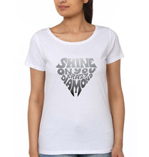 Load image into Gallery viewer, Shine on You Crazy Diamond T-Shirt for Women-White-Ektarfa.online
