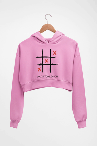 Louis Tomlinson Crop HOODIE FOR WOMEN-Light Baby Pink-Ektarfa.online