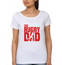 Load image into Gallery viewer, Rugby Dad T-Shirt for Women-White-Ektarfa.online
