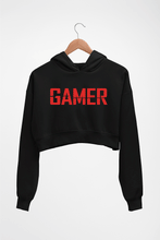 Load image into Gallery viewer, Gamer Crop HOODIE FOR WOMEN-Black-Ektarfa.online
